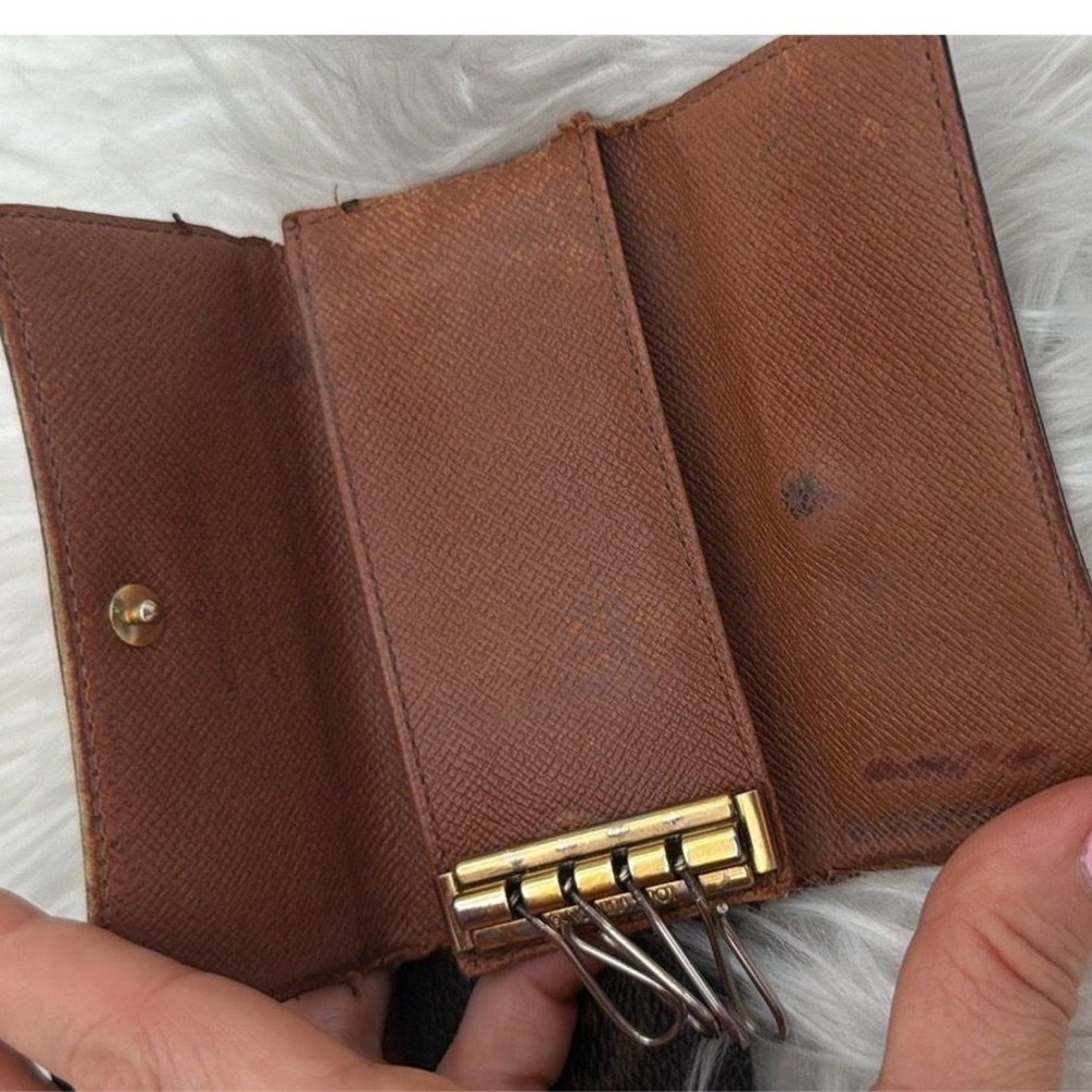 Authentic Louis Vuitton Monogram Wallet &‎ 6 Key Holder Bundle Vintage - Picture 5 of 16